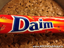 Kladdkaka med daim